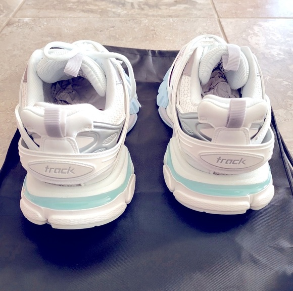 Balenciaga Track Sneakers in White Blue Purple, Size 41 New w/Dust Bag $1,150 - Picture 7 of 13